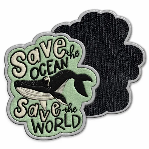 Save the Ocean Velcro Patch - Custom T-Shirt Today