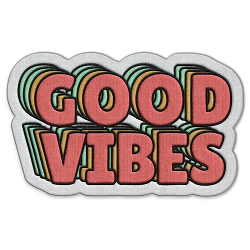 Good Vibes Hat Patch - Custom T-Shirt Today