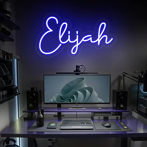 Elijah Neon Sign - Custom T-Shirt Today