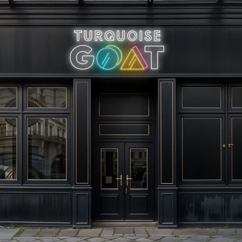Turquoise Goat Neon Sign - Custom T-Shirt Today