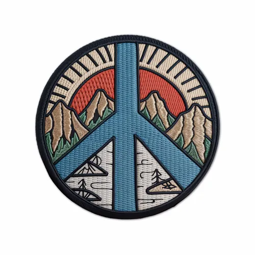 Round Natural Peace Iron On Patch - Custom T-Shirt Today