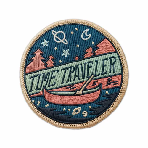 Round Time Traveler Iron On Patch - Custom T-Shirt Today
