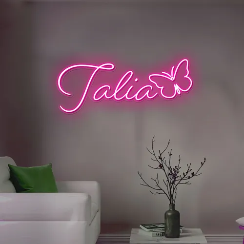Talia Butterfly Neon Sign - Custom T-Shirt Today
