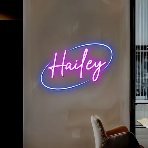 Hailey Neon Sign - Custom T-Shirt Today
