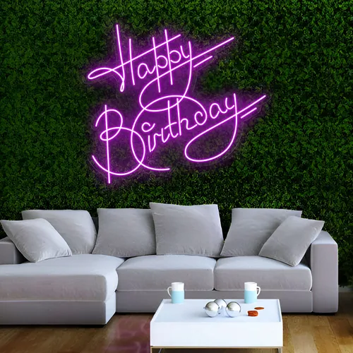 Oh So Hot Happy Birthday Neon Sign - Custom T-Shirt Today