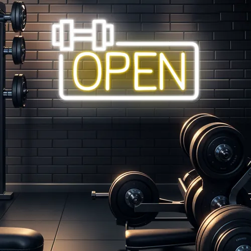 Bold Open Neon Sign - Custom T-Shirt Today
