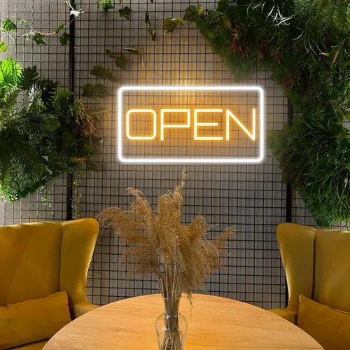 Inviting Open Neon Sign - Custom T-Shirt Today