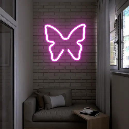 Flutter Pink Neon Sign - Custom T-Shirt Today