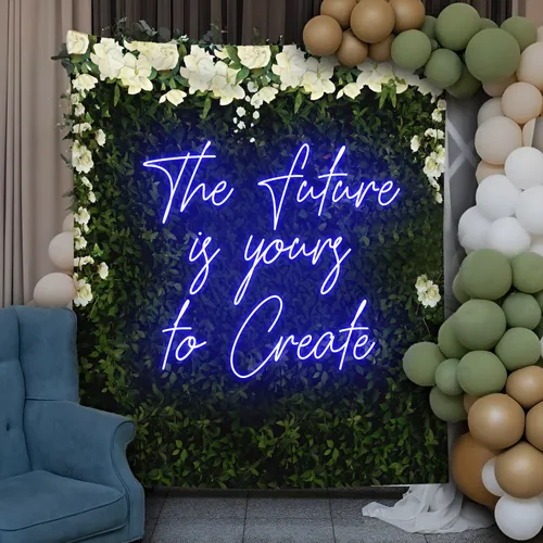 Motivating The Future is Yours to Create Neon Sign - Custom T-Shirt Today