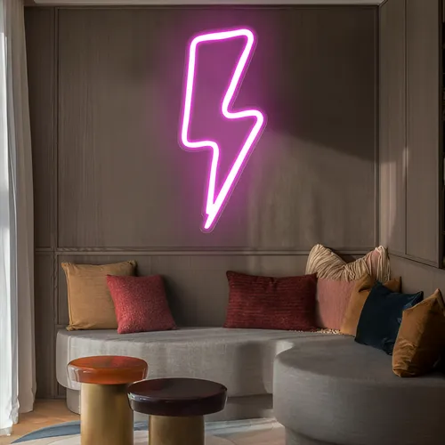 Pink Thunder Neon Sign - Custom T-Shirt Today