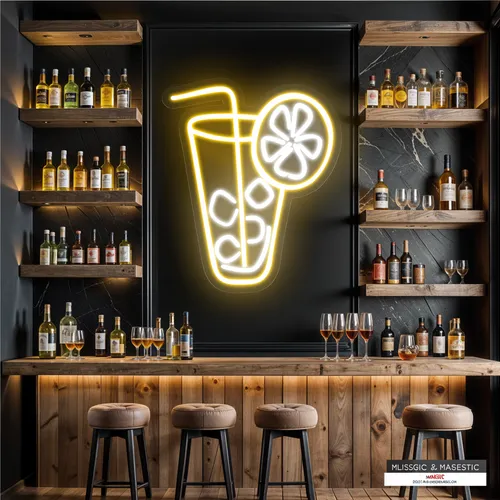 Tropical Glass Neon Sign - Custom T-Shirt Today