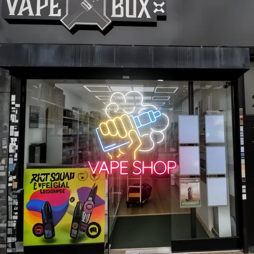 Vape Shop Window Neon Sign - Custom T-Shirt Today