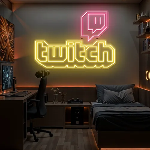 Twitch Bold Glow Neon Sign - Custom T-Shirt Today