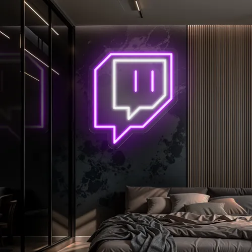 Twitch Logo Wall Neon Sign - Custom T-Shirt Today