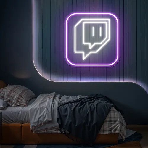 Twitch Logo Bedroom Neon Sign - Custom T-Shirt Today