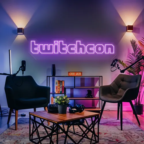 TwitchCon Gamer Lounge Neon Sign - Custom T-Shirt Today