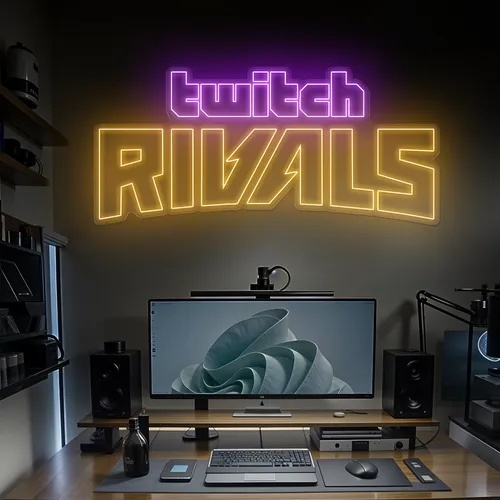 Twitch Rivals Gaming Setup Neon Sign - Custom T-Shirt Today