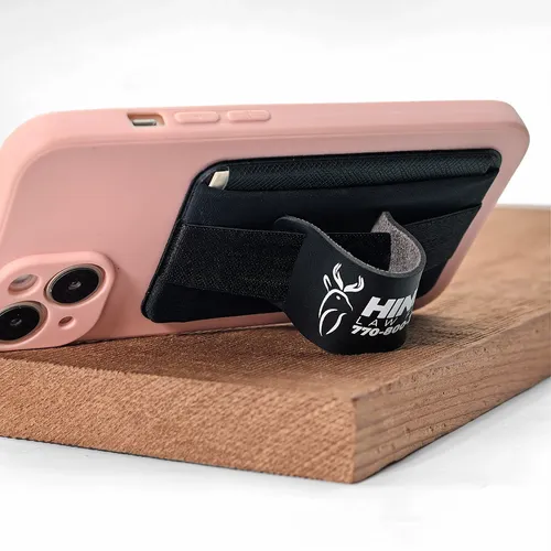 Leather Phone Wallet with Hand Grip - Custom T-Shirt Today
