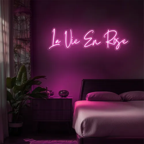 La Vie En Rose Neon Sign - Custom T-Shirt Today