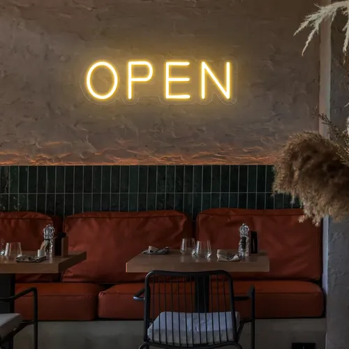 Open Block Neon Sign - Custom T-Shirt Today