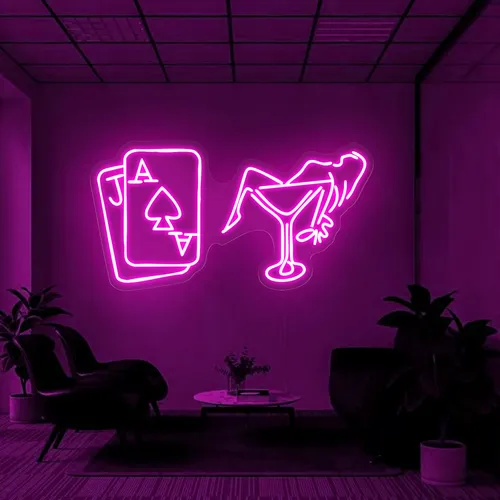 Vegas Night Neon Sign - Custom T-Shirt Today