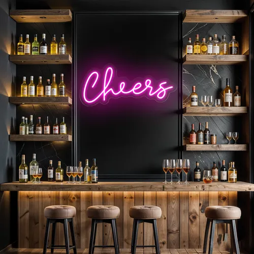 Mini Cheers Neon Sign - Custom T-Shirt Today