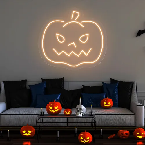 Pumpkin Neon Sign - Custom T-Shirt Today