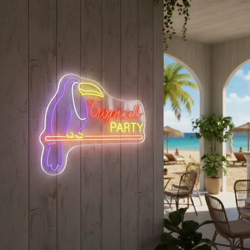 Tropical Party Neon Sign - Custom T-Shirt Today