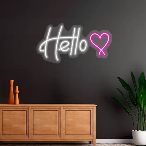 Custom Hello Neon Signs - Custom T-Shirt Today