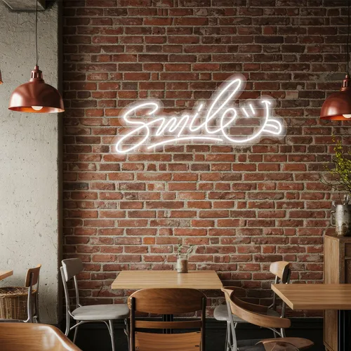 Custom Smile Neon Signs - Custom T-Shirt Today