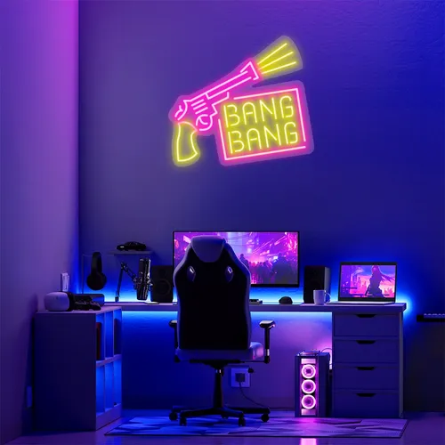 Custom Gun Neon Signs - Custom T-Shirt Today