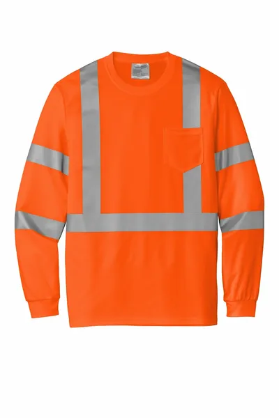 CornerStone ANSI 107 Class 3 Mesh Long Sleeve Tee. CS203 - Custom T-Shirt Today