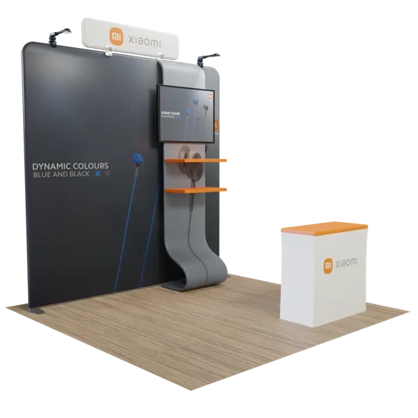 10' x 10' Straight  Media Display - Custom T-Shirt Today