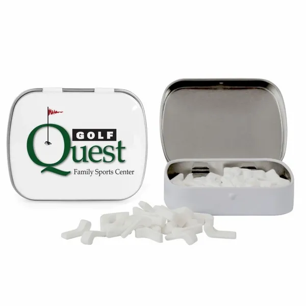 Domed Tin with Golf Club Shaped Mints - Custom T-Shirt Today