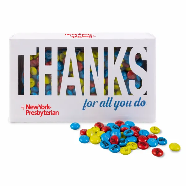 1 lb. M&M'S® Thanks for All You Do Diecut Box - Custom T-Shirt Today