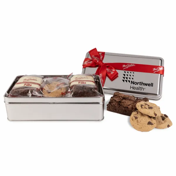 Mrs. Fields® Double Fudge Brownie and Cookie Tin - Custom T-Shirt Today