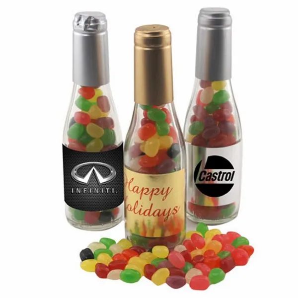Champagne Bottle w/ Teenee Beanee Jelly Beans 8" - Custom T-Shirt Today