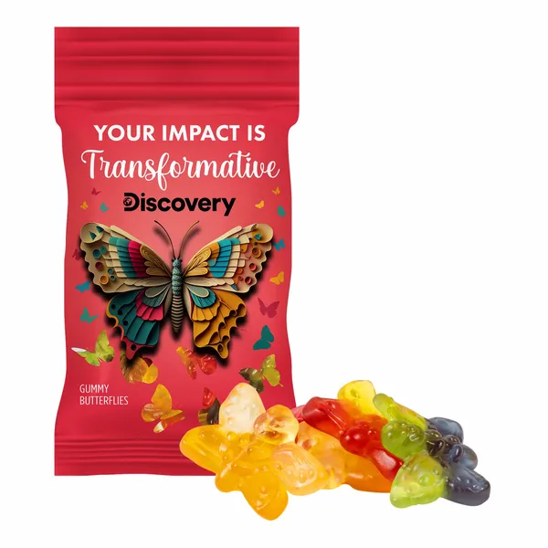 Clever Candy 1oz. Full Color DigiBag™ with Gummy Butterflies - Custom T-Shirt Today