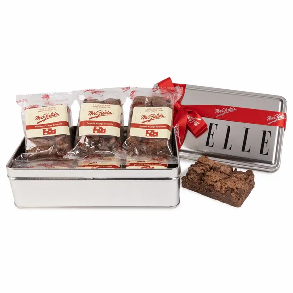 Mrs. Fields® Double Chocolate Fudge Brownie Tin- 6 pack - Custom T-Shirt Today