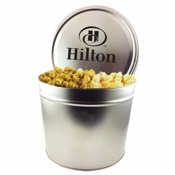 Two Gallon Popcorn Tin - Trio Popcorn - Custom T-Shirt Today