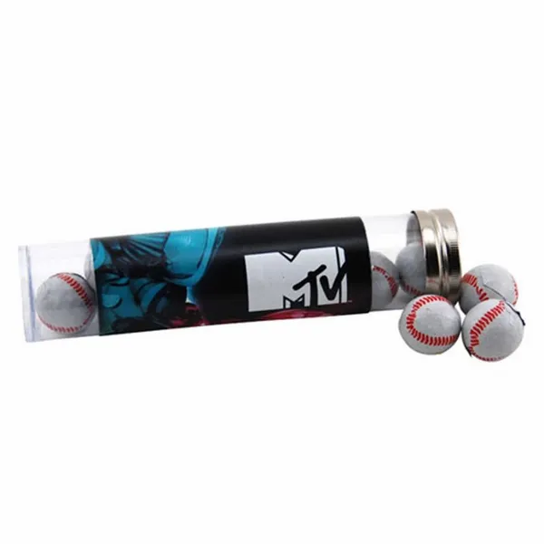 Tube with Chocolate Baseballs - TRB660 - Custom T-Shirt Today