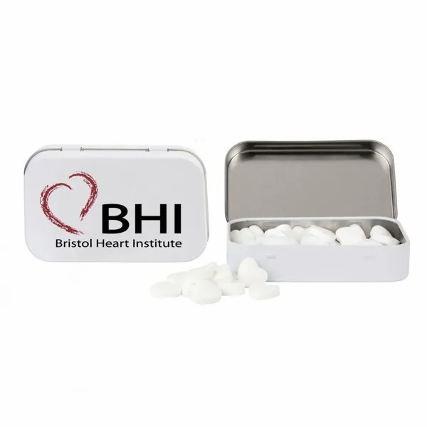 Rectangular Tin with Heart Shaped Mints - Custom T-Shirt Today