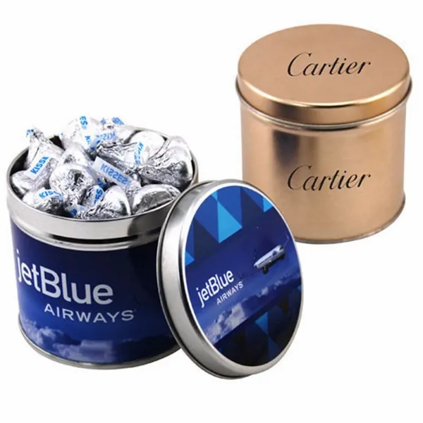 Round Tin with Hershey Kisses - Custom T-Shirt Today