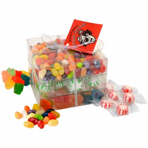 3 Way Candy Stack Acetate Tower - TRB802 - Custom T-Shirt Today