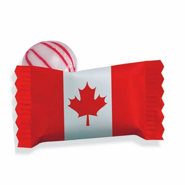 Individual Canadian Peppermint Stock Wrapped Candy - Custom T-Shirt Today