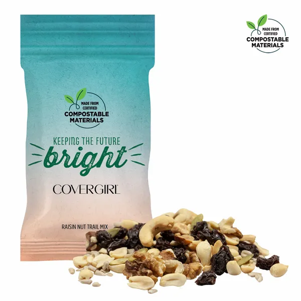 1oz. ECO-Digibag, Compostable & Full Color, Raisin Nut Mix - Custom T-Shirt Today