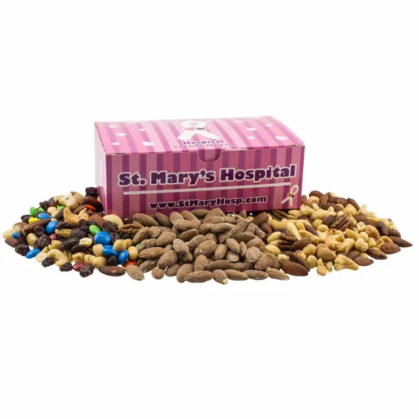 Large Chest Box with Trail Mix, Almonds, and Mixed Nuts - Custom T-Shirt Today