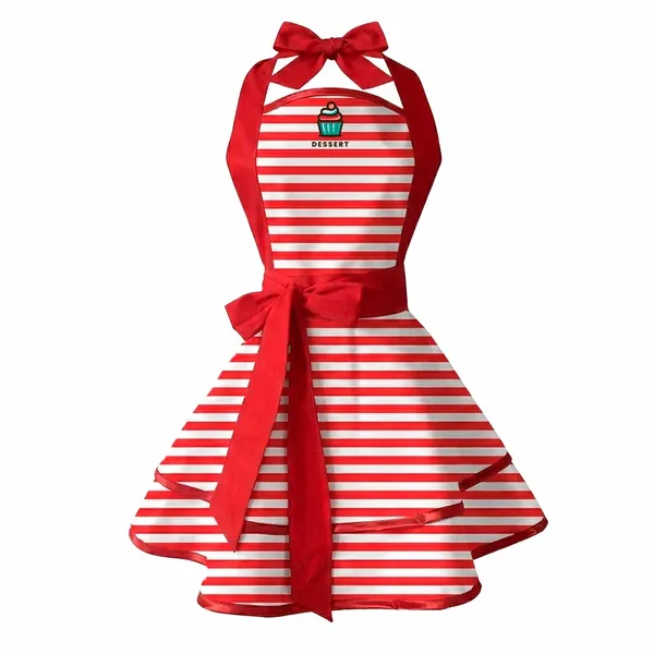 Classic Stripe Double Layer Cotton Aprons - Custom T-Shirt Today