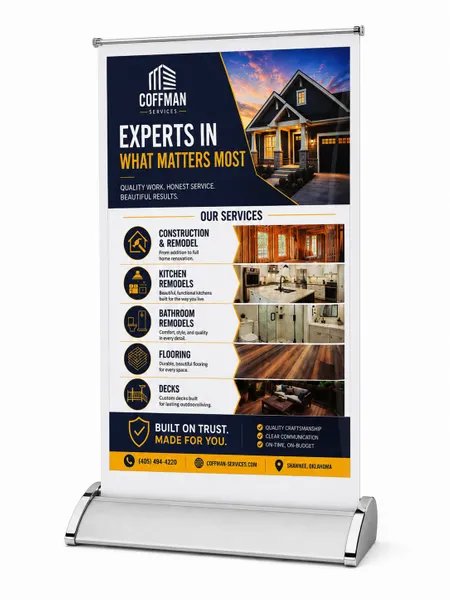 Table Roll Up Banner Stand - Custom T-Shirt Today