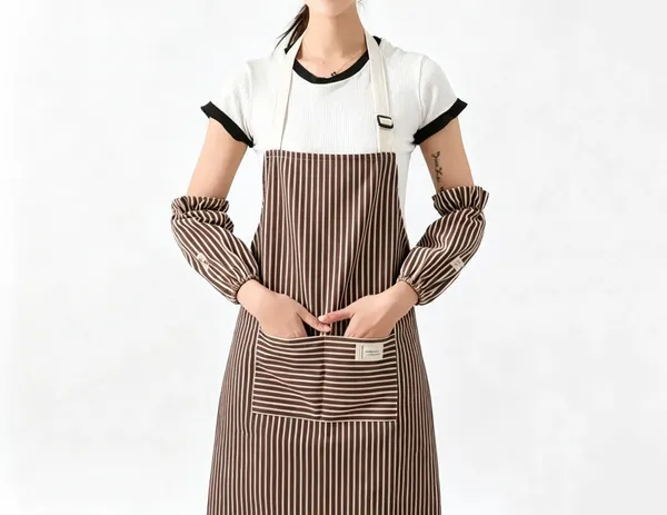 Striped Cotton and Linen Apron - Custom T-Shirt Today